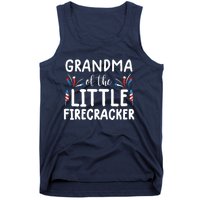 Wo grandma of the little firecracker funny 4th of july Tank Top