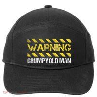 Warning Grumpy Old Man 7-Panel Snapback Hat