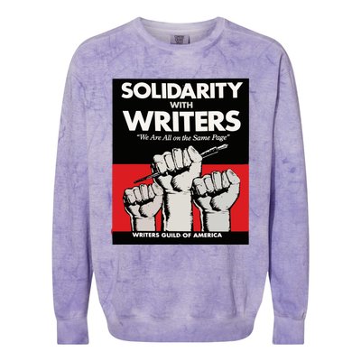 Writers Guild Of America On Strike Anti AI Chatbots WGA Colorblast Crewneck Sweatshirt