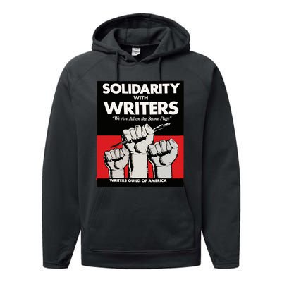 Writers Guild Of America On Strike Anti AI Chatbots WGA Performance Fleece Hoodie