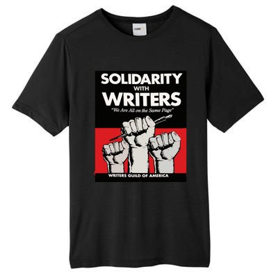 Writers Guild Of America On Strike Anti AI Chatbots WGA Tall Fusion ChromaSoft Performance T-Shirt