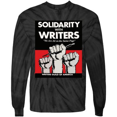 Writers Guild Of America On Strike Anti AI Chatbots WGA Tie-Dye Long Sleeve Shirt