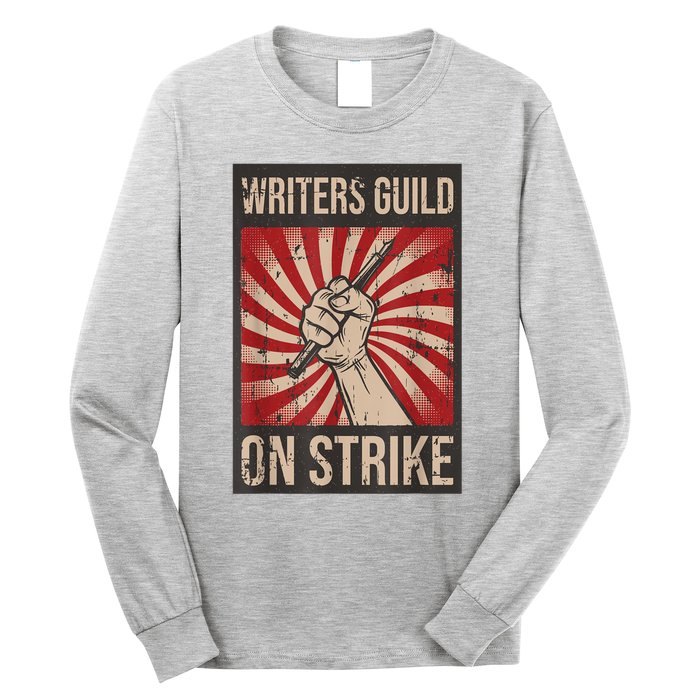 Writers Guild Of America On Strike Anti Ai Chatbots WGA Long Sleeve Shirt