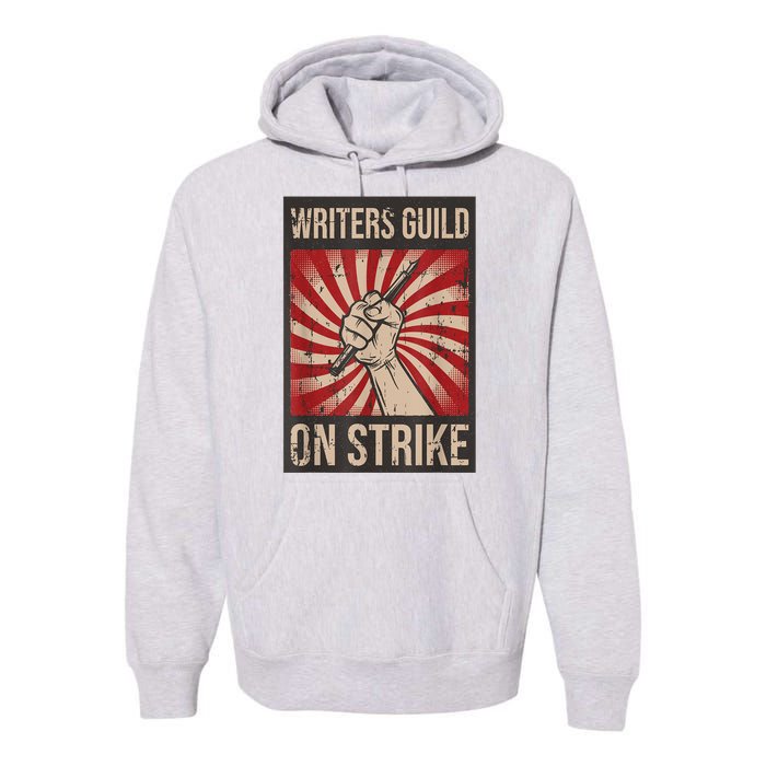 Writers Guild Of America On Strike Anti Ai Chatbots WGA Premium Hoodie