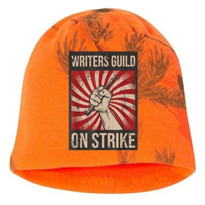 Writers Guild Of America On Strike Anti Ai Chatbots WGA Kati - Camo Knit Beanie