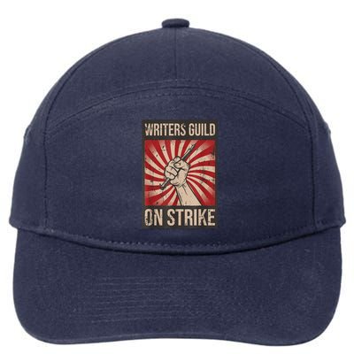 Writers Guild Of America On Strike Anti Ai Chatbots WGA 7-Panel Snapback Hat