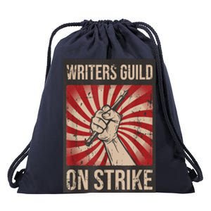 Writers Guild Of America On Strike Anti Ai Chatbots WGA Drawstring Bag