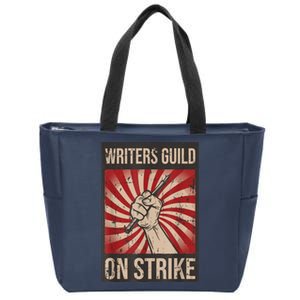 Writers Guild Of America On Strike Anti Ai Chatbots WGA Zip Tote Bag