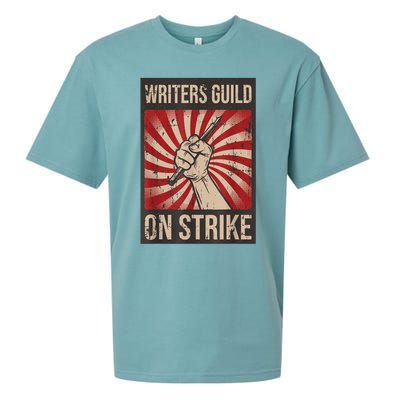 Writers Guild Of America On Strike Anti Ai Chatbots WGA Sueded Cloud Jersey T-Shirt