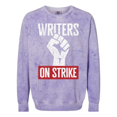 Writers Guild Of America On Strike Anti AI Chatbots WGA Colorblast Crewneck Sweatshirt