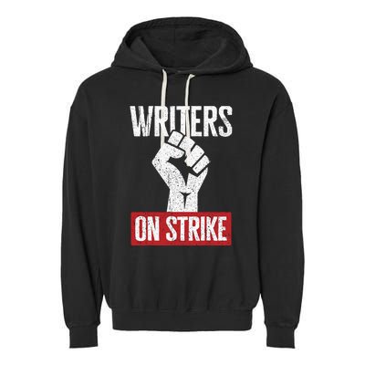 Writers Guild Of America On Strike Anti AI Chatbots WGA Garment-Dyed Fleece Hoodie