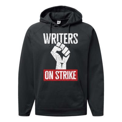 Writers Guild Of America On Strike Anti AI Chatbots WGA Performance Fleece Hoodie