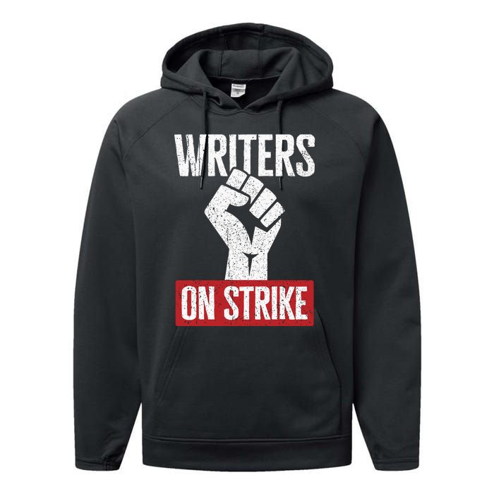 Writers Guild Of America On Strike Anti AI Chatbots WGA Performance Fleece Hoodie