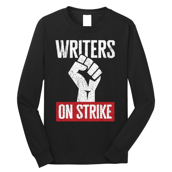 Writers Guild Of America On Strike Anti AI Chatbots WGA Long Sleeve Shirt