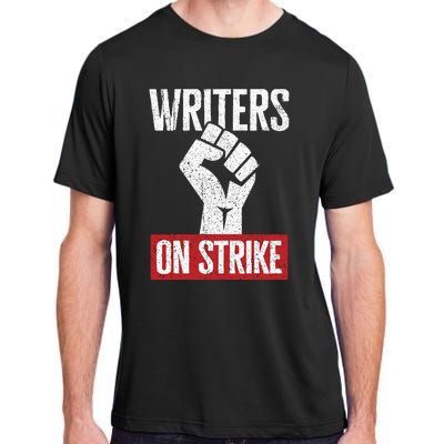 Writers Guild Of America On Strike Anti AI Chatbots WGA Adult ChromaSoft Performance T-Shirt