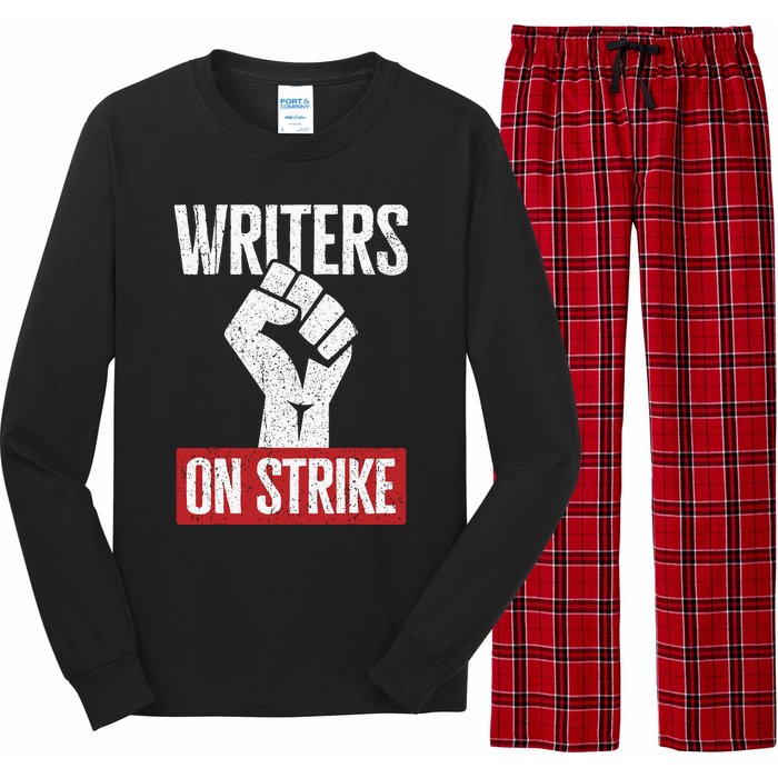 Writers Guild Of America On Strike Anti AI Chatbots WGA Long Sleeve Pajama Set