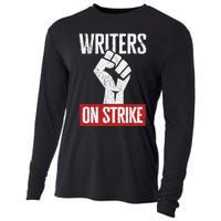 Writers Guild Of America On Strike Anti AI Chatbots WGA Cooling Performance Long Sleeve Crew