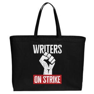 Writers Guild Of America On Strike Anti AI Chatbots WGA Cotton Canvas Jumbo Tote