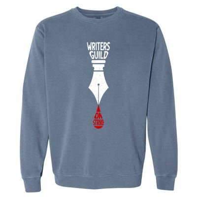 Writers Guild Of America Strike Spread Writing Stories WGA Garment-Dyed Sweatshirt