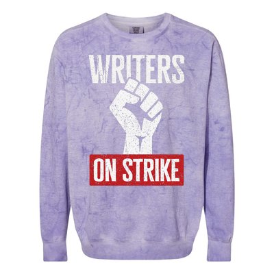 Writers Guild Of America On Strike Anti AI Chatbots WGA Colorblast Crewneck Sweatshirt