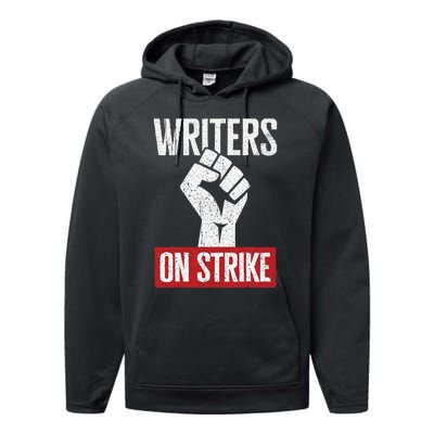 Writers Guild Of America On Strike Anti AI Chatbots WGA Performance Fleece Hoodie