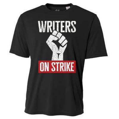 Writers Guild Of America On Strike Anti AI Chatbots WGA Cooling Performance Crew T-Shirt