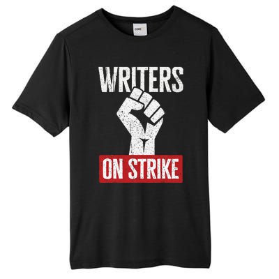 Writers Guild Of America On Strike Anti AI Chatbots WGA Tall Fusion ChromaSoft Performance T-Shirt