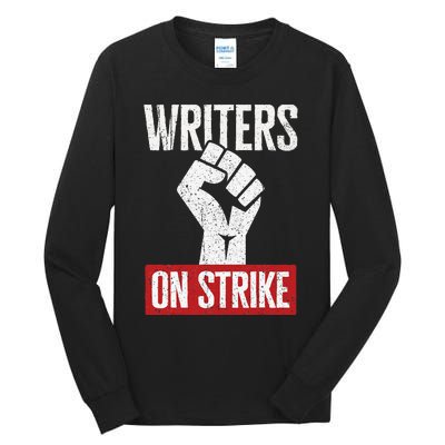 Writers Guild Of America On Strike Anti AI Chatbots WGA Tall Long Sleeve T-Shirt