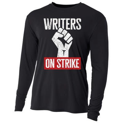 Writers Guild Of America On Strike Anti AI Chatbots WGA Cooling Performance Long Sleeve Crew