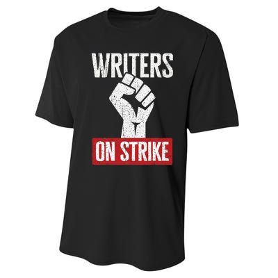 Writers Guild Of America On Strike Anti AI Chatbots WGA Performance Sprint T-Shirt