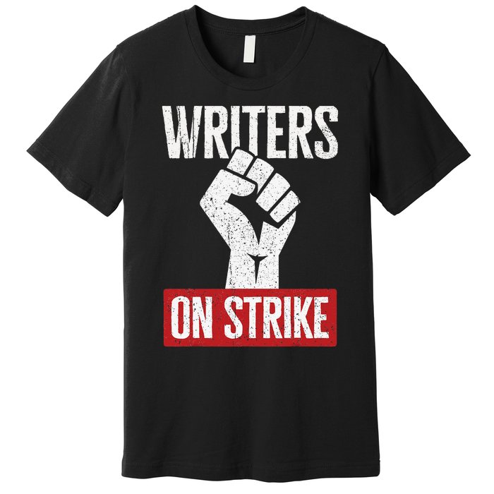 Writers Guild Of America On Strike Anti AI Chatbots WGA Premium T-Shirt