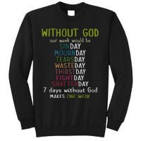 Without God Our Week Would Be Sinday Mournday Tearsday Sweatshirt