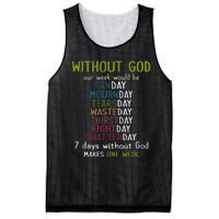 Without God Our Week Would Be Sinday Mournday Tearsday Mesh Reversible Basketball Jersey Tank