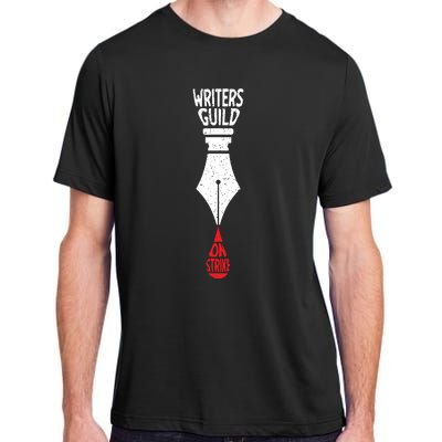 Writers Guild Of America On Strike Anti AI Chatbots WGA Adult ChromaSoft Performance T-Shirt