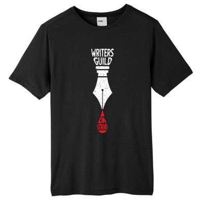 Writers Guild Of America On Strike Anti AI Chatbots WGA Tall Fusion ChromaSoft Performance T-Shirt