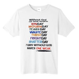 Without God Our Week Would Be Sinday Mournday Tearsday Tall Fusion ChromaSoft Performance T-Shirt