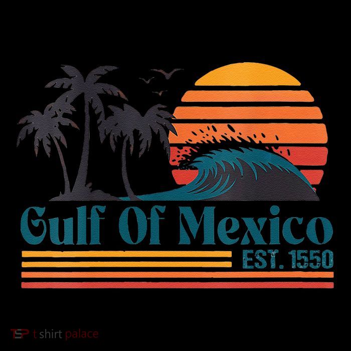 Women Gulf Of Mexico Est 1550 Retro Vintage Beach Gulf Of Mexico Tall T-Shirt