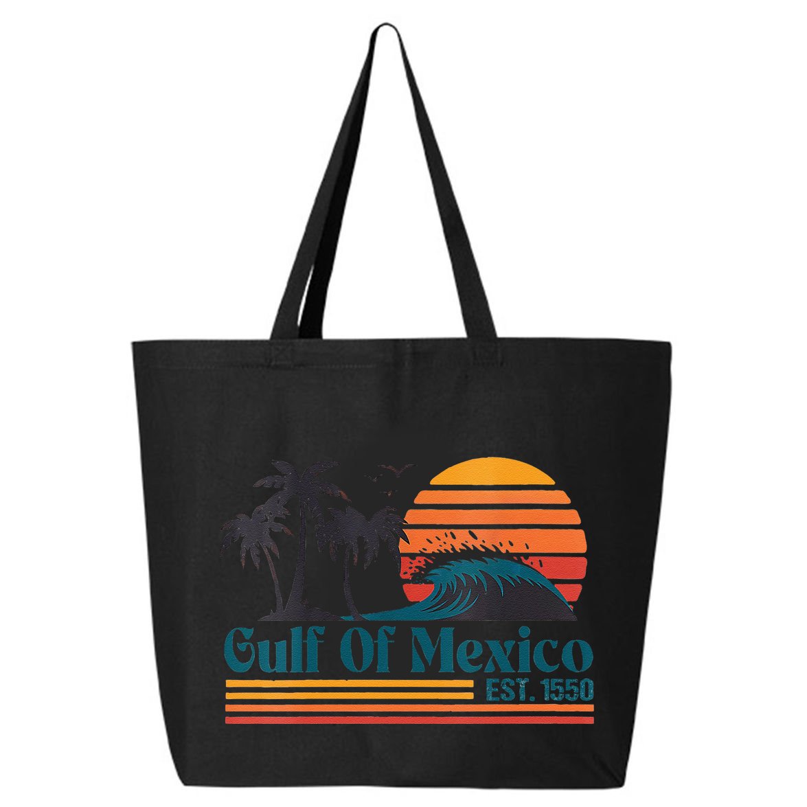 Women Gulf Of Mexico Est 1550 Retro Vintage Beach Gulf Of Mexico 25L Jumbo Tote