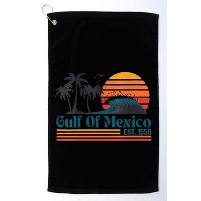 Women Gulf Of Mexico Est 1550 Retro Vintage Beach Gulf Of Mexico Golf Towel