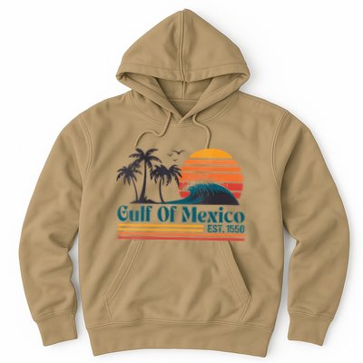 Women Gulf Of Mexico Est 1550 Retro Vintage Beach Gulf Of Mexico Hoodie