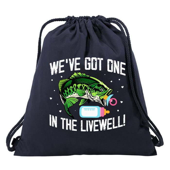 We've Got One In The Livewell Pregnancy Announcement Drawstring Bag