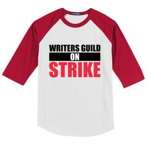 Writers Guild On Strike WGA Strike Anti AI Kids Colorblock Raglan Jersey