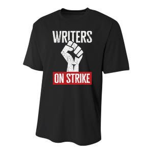 Writers Guild Of America On Strike Anti AI Chatbots WGA Youth Performance Sprint T-Shirt