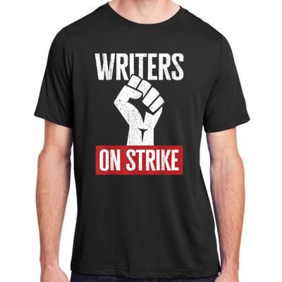 WGA Writers Guild Of America On Strike Adult ChromaSoft Performance T-Shirt