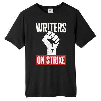 WGA Writers Guild Of America On Strike Tall Fusion ChromaSoft Performance T-Shirt