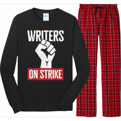 WGA Writers Guild Of America On Strike Long Sleeve Pajama Set