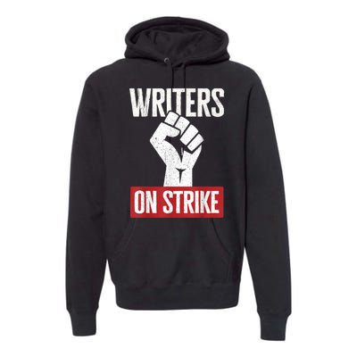 WGA Writers Guild Of America On Strike Premium Hoodie