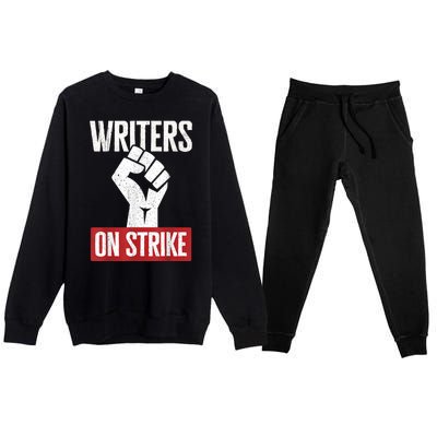 WGA Writers Guild Of America On Strike Premium Crewneck Sweatsuit Set