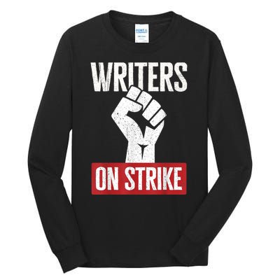 WGA Writers Guild Of America On Strike Tall Long Sleeve T-Shirt