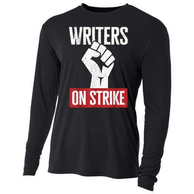 WGA Writers Guild Of America On Strike Cooling Performance Long Sleeve Crew